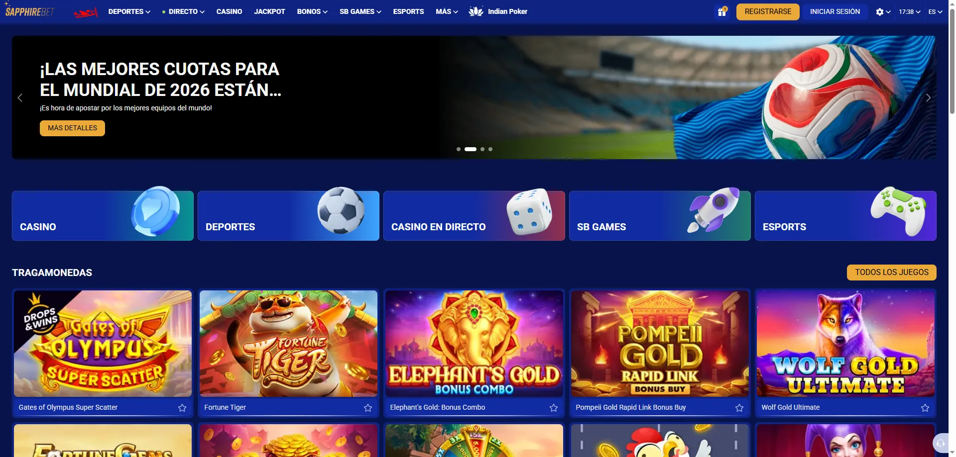 SapphireBet Casino sitio oficial para jugadores en Per&uacute;
